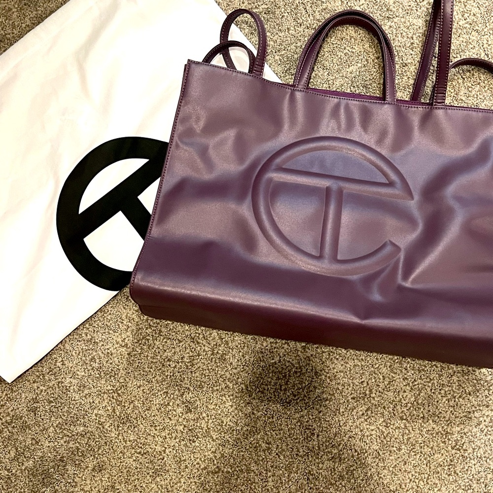 TELFAR Large shopping bag EGGPLANT